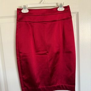 Bebe Red Pencil Skirt